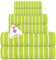 Casa Copenhagen Ecstatic 6-teiliges Handtuch-Set – Limettengrün, 600 g/m², 2 Badetücher, 2 Handtücher, 2 Waschlappen aus weicher ägyptischer Baumwolle für Badezimmer, Küche und Dusche