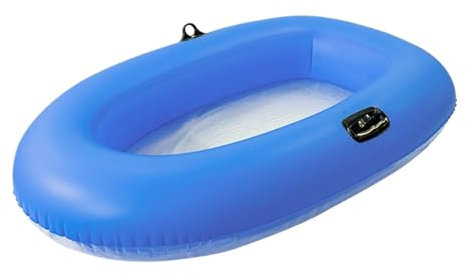 Bateau gonflable – Radeau de piscine à fond transparent | Bateau gonflable à fond transparent | 158 x 119 cm – Bateau de lac pour et adultes