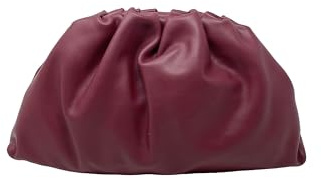 Chicca Borse Borsa Clutch a Mano o Tracolla da Donna in Pelle (Bordeaux)