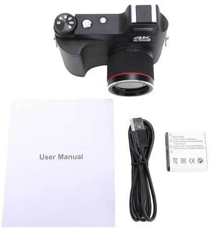 Buachois Digitale Spiegelreflexkamera manueller Fokus Makrofotografie, 4K HD 48MP Foto Video für Zuhause Reisen