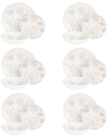 Servizio 18 piatti bianco Flor Collection