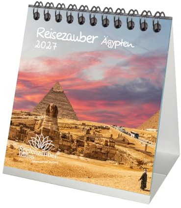 Reisezauber Ägypten Tischkalender 10x10cm für 2027 Ägypten Landschaft Reise Tiere Urlaub - Seelenzauber