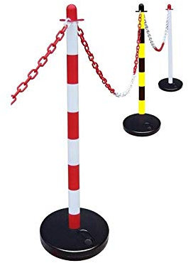 Faithfull FAICHPOSTRW Plastic Post for Chain - Red/White. Height: 860 mm. Diameter: 40 mm