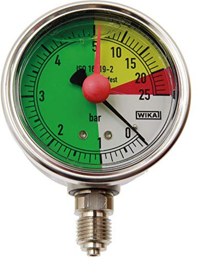 Manometer 63mm für Feldspritze 0-5-25 bar Anschluß unten flüssigdüngerfest