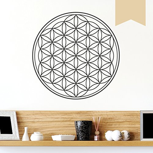 WANDKINGS Wandtattoo Blume des Lebens 60 x 60 cm beige - erhältlich in 33 Farben