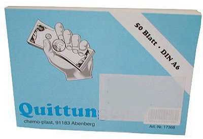 Quittungsblock Quittungen 50 Blatt DIN A6