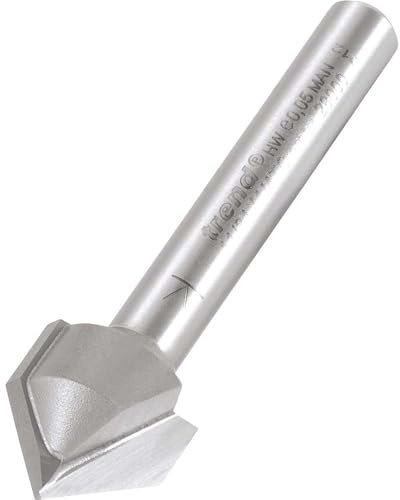 TREND Professional 11/31X1/4TC 1/4in Shank Two Flute Chamfer 'V' Groove Cutter 1/2in Diameter X 45 Degree Bevel