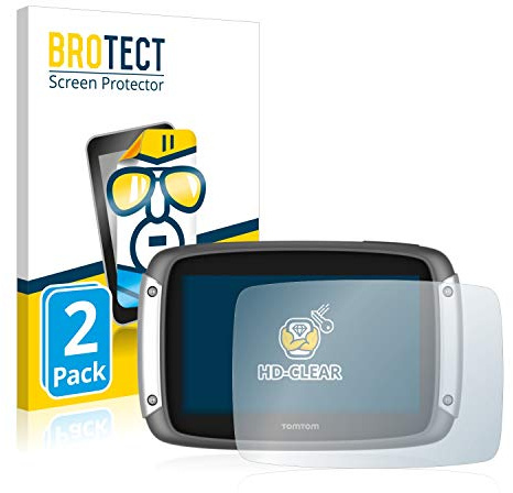 BROTECT (2 Stück Schutzfolie für TomTom Rider 400 Displayschutz Folie Made in Germany, Ultra-Klar