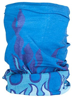 Alsino Multifunktionstuch Atmungsaktiv, Vielseitig & Leicht - Stirnband, Schal, Mütze - Ideal für Outdoor, Sport, Wandern, Radfahren, UV-Schutz, Variante wählen:MF-144 Flammen blau