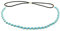 Blaues Damen Haarband - Goldenes Suede Geflochtenes Hairband, Samtaspekt - Einheitsgrößer Dünnes Stirnband - Hochzeit Vintage Headband - Original Look Boho, Hippie