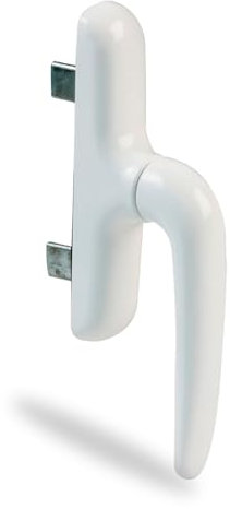 Amig - Manilla para Ventanas Oscilobatientes, Practicables o Abatibles - Base de Aluminio y Cubierta PVC - Sin Cuadradillo - Medidas: 172 x 27 mm - Altura: 59 mm - Color: Blanco