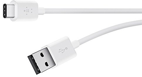 Belkin USB-IF Certified 2.0 USB-A to USB Type C (USB-C) Charge Cable, White, 10 ft/3 m
