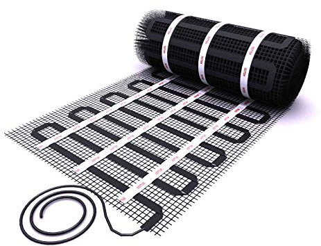 1m² Mi-Heat 17/5 Black Dünnbettheizmatte mit 200Watt/m² | Elektrische Fußbodenheizung | Heizmatte für Bad Badezimmer Küche