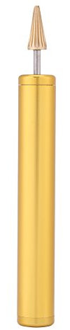 Leder Craft Edge Dye Roller Pen, Applikator Leder Handwerk Ölgemälde Messing Roller DIY Kantenbehandlung(gelb)
