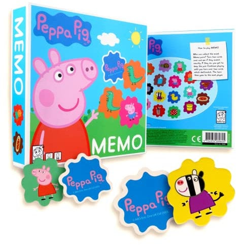 Barbo Toys - Peppa Wutz - Memory Spiel für Kinder ab 3 Jahre - Kinder Kartenspiel mit 36 Karten - Pädagogische Kinderspiele - Peppa Pig - Lernspiele ab 3 Jahre - Offizielles Peppa Wutz Spielzeug