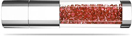 FeliSun Clé USB 3.0 64Go 32Go 16Go Nouveau Bijoux Cristal USB 3.0 Flash Drive, Externe Cadeau pour Cadeaux d'anniversaire, Cadeaux De Noël, Cadeaux De Mariage (16Go, Rouge)