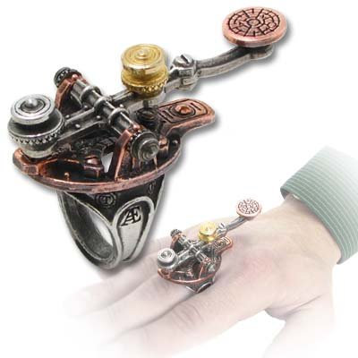 Steampunk Ring Gothic Telegraphen Neo Viktorianisch Cosplay LARP ALCHEMY (62 (19.7))