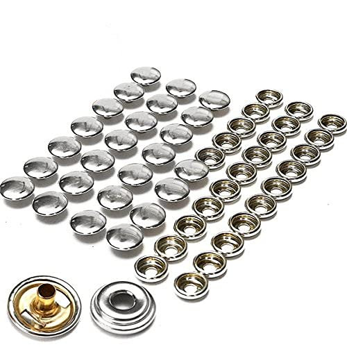 EsportsMJJ 25X Caps Buttons & 25X Sockets Boot Snaps Canvas Dot Snap Nieten
