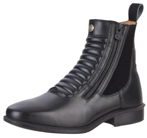 Reit-Stiefelette »LEGACY SZ MILANO« aus weichem Rindsleder | Designt in Italien | Reit-Schlupf-Schuh mit ULTIMA-RS Gummisohle | Komforteinlegsohle | Reißverschluss seitlich | Schwarz 38