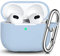 R-fun AirPods 3 Case Cover,Silicona Accesorios de Protección de la Piel con Llavero Compatible con Apple AirPods 3 ª Generación 2021 para Las Mujeres Hombres Niñas Niños, Azul Cielo