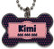 LolaPix Chapa Perros Personalizadas con foto, texto o imagen. Placas para Perros. Chapa metálica con forma de hueso. Regalo personalizado. PUNTOS AZUL