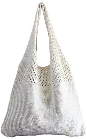 Facynde Sommer Tasche, Damen Stroh Handtasche Sommer Korbtasche Basttasche Casual Tasche Für Reise Schule Arbeit Einkaufen