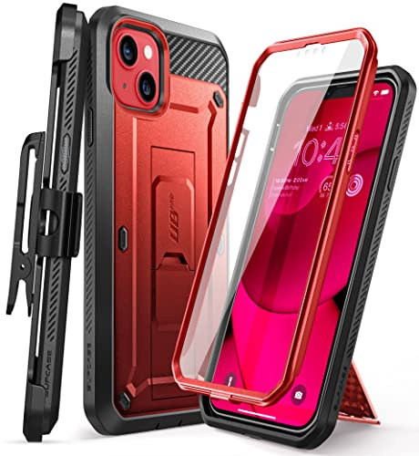 SUPCASE Unicorn Beetle Pro Series Case for iPhone 14 Max 6.7 Inch (2022 Release), Built-in Screen Protector Full-Body Rugged Holster Case (Ruddy)