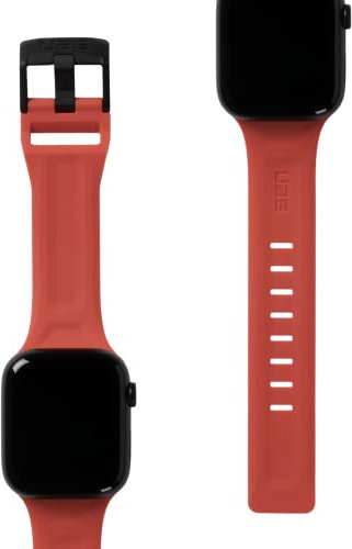 URBAN ARMOR GEAR UAG Compatible with Apple Watch Band 49/46/45/44mm for iWatch Series Ultra 2/Ultra/4-10/SE 2/SE Scout Rust (New Edition) Slim Sweatproof Adjustable Silicone Replacement Strap