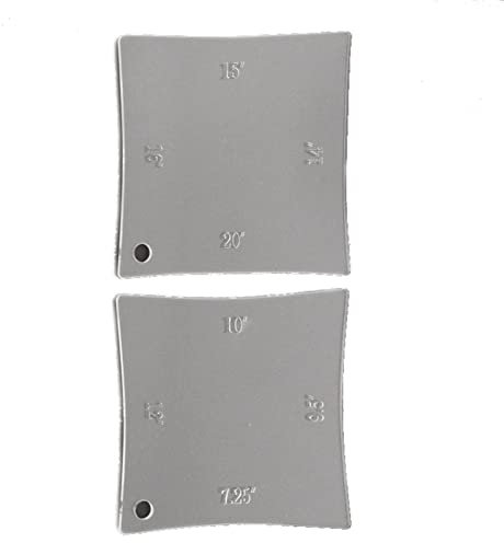 2 x Gitarrenradius-Messgerät, 85 x 85 x 3 mm, Gitarrenhals, Griffbrett, Radius-Messgerät, Radius-Messlineal, Werkzeug, Stillwerkzeug