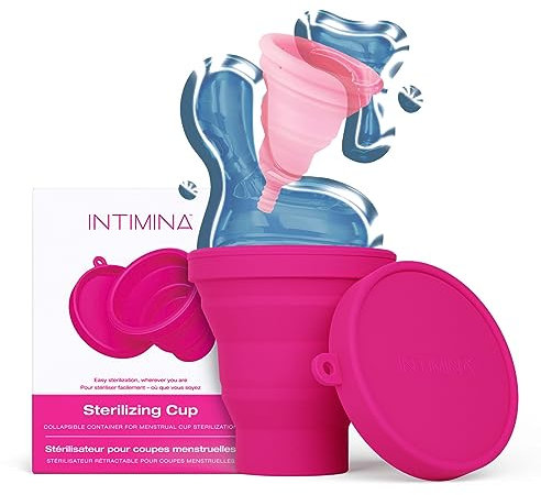 Sterilizzatore Coppetta Mestruale Intimina - Recipiente Pieghevole Portatile per Pulire le Coppette Mestruali