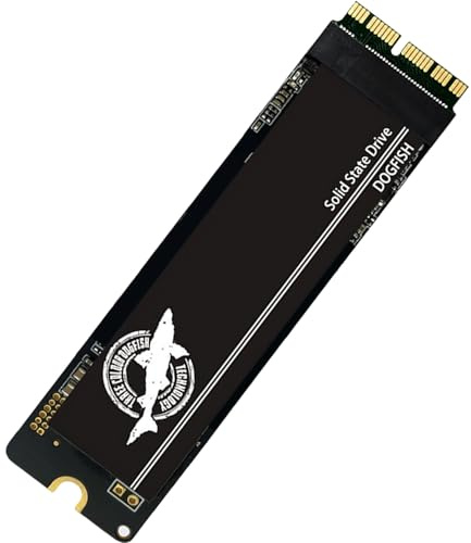 Dogfish SSD 4 TB para MacBook NVMe PCIe Gen3x4 M.2, actualización Discos Duros sólidos Interna para MacBook Air A1466 A1465(2013-2017)/MacBook Pro A1398 A1502(Retina 2013-2015)/iMac A1419 A1418