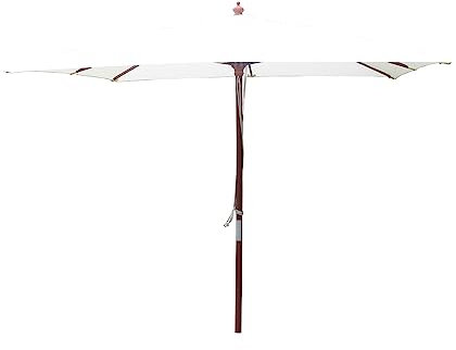 CONCEPT USINE | Parasol droit Carré 2,5X2,5 m Matéra Écru | Structure Bois | Toile 100% Polyester | Idéal jardin Terrasse Piscine Balcon | Protection UV et Imperméable | Résistant