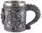 VOGLER Joh. Vogler GmbH Drachenkrug, Drache und Pentagramm, aus Kunststein, handbemalt, mit Edelstahleinsatz,