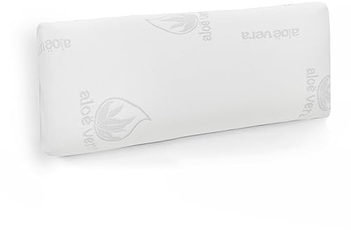 Aitsse- Almohada viscoelástica con núcleo 100% Viscoelástico, Funda de Aloe Vera Desenfundadle, Ergonómica, Anti bacterias,Termorregulable y Libera la presión Cervical. (Visco 70 cm)
