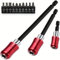 3 Stück Schnellwechsel Bithalter, Bithalter Magnetisch Lang Schnellwechsel Bithalter Tiefe Einstellbar 60mm/100mm/150mm Verlängerung 1/4 Hex-shank Magnetische Bohrer für Bohrmaschinen Schlagschrauber