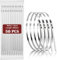 20CM Lang Edelstahl Kabelbinder 50 Stück, Metall Rostfrei 4.6mm Breite Selbstsichernde, Stahl Metallkabelbinder für Kabelmanagement Hitzeschutzband Auspuffrohre