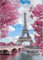 Tour Eiffel Rose - Puzzle en Bois 1000 pièces - Jeu Familial Amusant Puzzle Cadeau