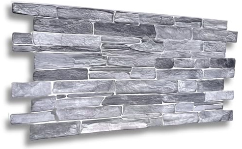28 pièces 3D panneaux de muraux & plafond, en plastique PVC, aspect imitation pierre, revêtement mural, 12m² - 1mm d'épaisseur