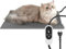 NICREW Haustier Heizkissen für Katze Hund 40x45 cm, Temperatur& Timing Einstellbar Elektrisches Heizkissen mit Anti-Bite-Schlauchwickel Kabel, Grau