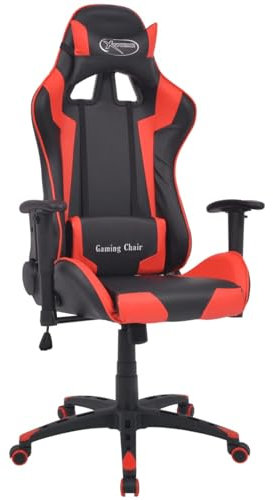 ZEYUAN Chaise de Bureau inclinable Cuir Artificiel Rouge,Chaise Gaming,Chaise Bureau,Fauteuil De Bureau