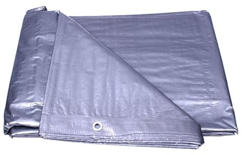 Najder Bâche 2 x 3m Silver 120g Bâche de Protection Bâche tissée Bâche multifonctionnelle Bâche renforcée avec œillets en Aluminium de Meubles de Jardin, matériaux, Construction, Protection