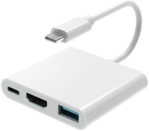 AIRSKY USB-C Digital Av Multiport Adapter, USB C to HDMI Adapter for iPhone 15/16 to TV with Fast Charging Port Two-Way, USB3.1 and 4K HDMI Output Compatible with Iphone15 / 16 Ipad pro Mackbook Pro