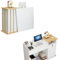 Empfangstheke Salon Kosmetikstudio 120cm Weiss Gold, Rezeptionstheke Hotel, Weiß Empfangsthek Verkaufstheke Fachmann Theke BüRo Rezeption, Laden, BekleidungsgeschäFten, Firmenhallen, Laden-Theke
