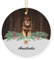 Keramik Weihnachten Deko Anhänger Finnischer Lapphund Weihnachtsbaum Deko Trendig Weihnachtsbaum-Anhänger Runde Weihnachtsdekoration Für Weihnachtsbaum Wände Wohnzimmer