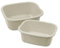 simpa 11L Multi-Purpose Taupe Plastic Rectangular Household Cleaning Bowl for Washing Up, Window Cleaning, Car Valeting and Multi Room Spot Cleaning Tasks - Set of 2 Bowls.