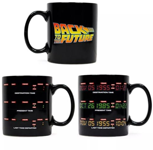 Zurück in die Zukunft - Tasse - Delorean - Thermoeffekt Kaffeebecher Logo Timer - keramik - Geschenkbox