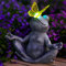 Tuzsocr Elefanten Deko mit Solarlampen, Yoga Elefant Gartendekoration, Meditation Elefantenstatue LED Lichter, Sitzen im Freien Frosch Figur Lichter, Wetterfest,für Rasen,Geschenke für Frauen (Stil 2)