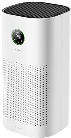 xCREAS Smart-Luftreiniger with Matter-Certified, kompatibel mit Apple HomeKit, Google Home, Alexa(kein Extra-App), HEPA 13 & waschbarer Vorfilter, 240 m², Sprachsteuerung