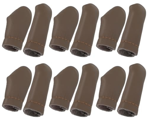 HJZHII 6 Paar Fingerschutz zum Nadelfilzen, Stricken, Häkeln, Fingerschutz aus Leder, schnittfest für Handarbeiten, Nähen, Handarbeiten