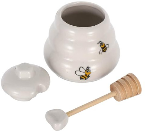 ULTECHNOVO Gewürzglas Mit Deckel Aus Keramik Honigdose Zuckerdose Aufbewahrungsbox Für Kekse Gewürze Und Küchenutensilien Robust Und Vielseitig Einsetzbar